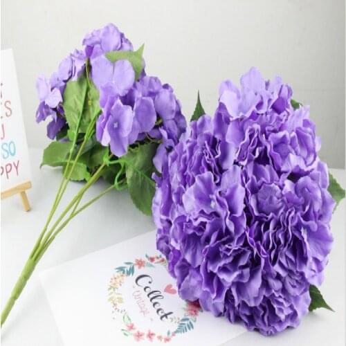 2 beam European high-grade hydrangea flower ball simulation flowers dried flower arrangement artificial plants wedding flower