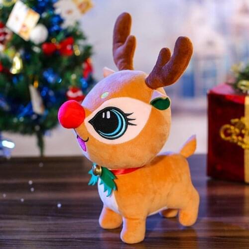 Breathable PP Cotton Room Christmas Decor Deer Stuffed Doll Kids Gift for Household