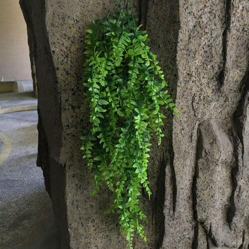 Artificial fern grass green plant persian leaves flower wall hanging plants home wedding shop decoration