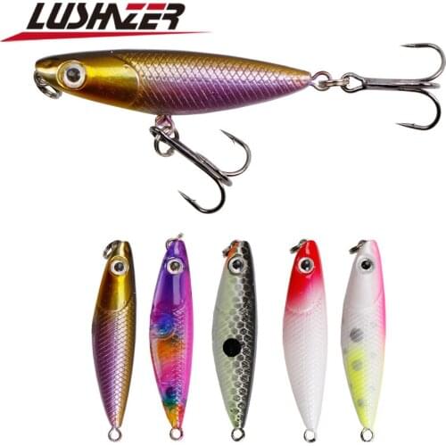 LUSHAZER pencil Fishing Lure 2.5g 4.5cm wobbler Hard Bait Swimbait Plastic Pike Pesca Carp Saltwater Fishing tackle