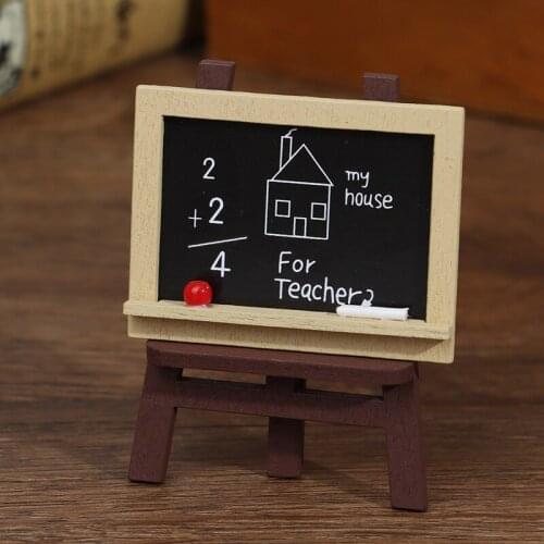 Miniature Blackboard Chalkboard Schoolbord Easel Dollhouse Classroom Accessory Doll House Decoration