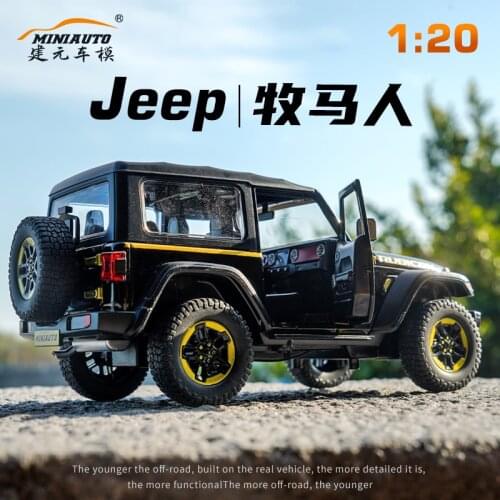 KIDAMI 1:20 Simulation Wrangler Rubicon Alloy Diecast Car Model Collection Pull Back Toy Car Decoration Children Gifts