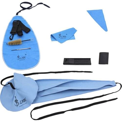 LADE Saxophone Cleaning Care Kit Belt Thumb Rest Cushion Reed Case Mouthpiece Brush Mini Screwdriver Cleaning Cloth