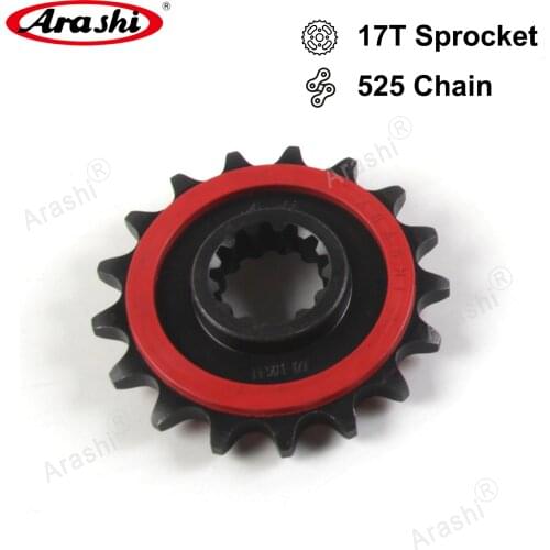 Arashi 17T 525 Rubber Cushioned Chain Front Sprocket For BMW S1000R 2013 2014 2015 2016 2017 2018 2019 2020 Wheel Gear Sprockets