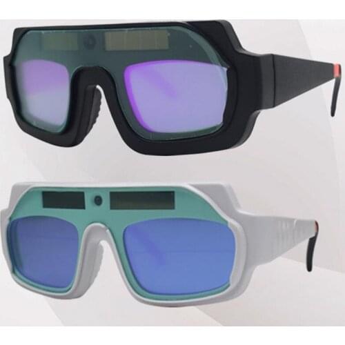 White/Black Solar Powered Auto Darkening Welding Helmet Eyes Goggle Welder Glasses Variable Brightness With PC Protective Lens