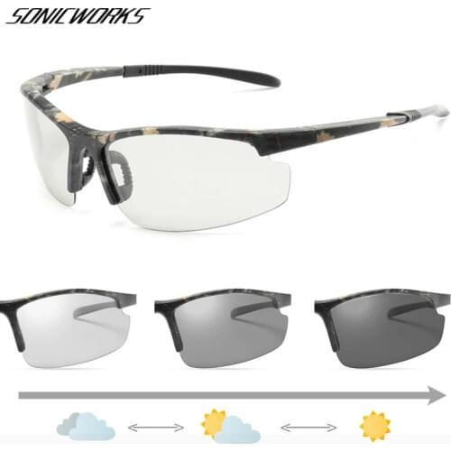 Photochromic Bicycle Glasses Men Women Camouflage Polarized Color Change Cycling Goggle Tactical Sport Fishing Sunglasses AC0292