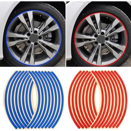 Car Reflective Rim Tape Motorbike Bicycle Auto Decals for Lada Granta Kalina 2 1 Priora Vaz Niva Largus 2110 2114 4x4 Xray