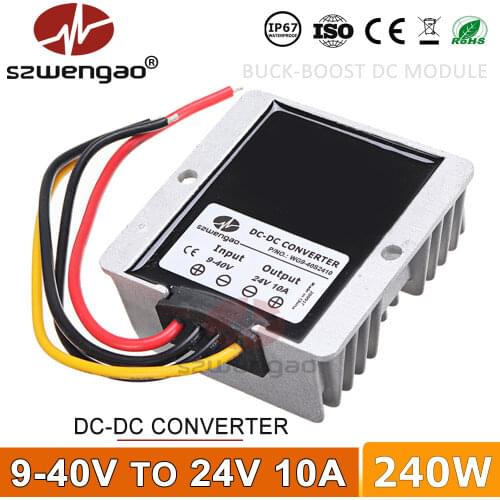 High Quality 9-40V to 24V 6A 144W DC to DC Automatic Step Up Step Down Converters Regulator Boost Buck Converter Power Module