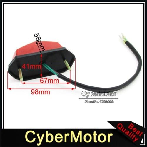 12V LED Tail Rear Brake Light For 50cc 70cc 90cc 110cc Chinese 4 Wheeler ATV Quad Sunl Taotao Roketa Kazuma