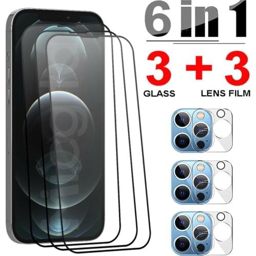Tempered Glass For iphone 13 Pro Max iphone 13 mini Screen Protector 3D Camera Lens Glass Full Cover Film For iphone 13 Glass