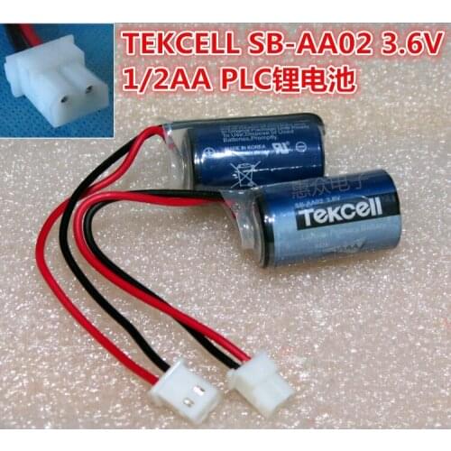 10pcs Original New SB-AA02 3.6V 1/2AA LS14250 ER14250 PLC Lithium Battery backup Batteries with plugs connectors Free Shipping