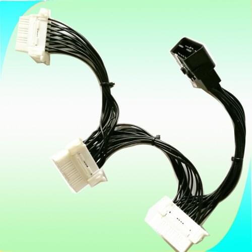 10% Off Top Quality New OBD 2 Y Splitter Extension Cable OBD2 16PIN Male to Triple Female ELM327 Electronic Wire Connector CNPAM