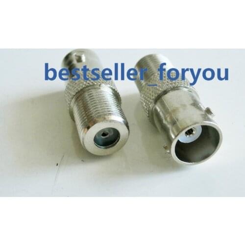 1X BNC Female Jack to F type Female Jack Straight TV PAL RF Adapter Connector
