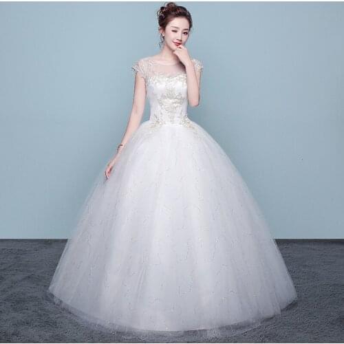 Wedding Dress 2019 New Strap Simple Lace Up Ball Gowns Wedding Dresses Large Size Bridal Dress
