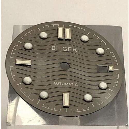 Bliger 31mm dial is suitable for ETA 2836/2824 DG2813/3804 Miyota 8215 821A 8205 MH35 case automatic movement dial gray
