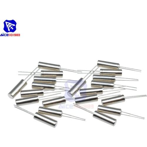 Diymore 20 PCS/Lot Crystal Oscillator 32.768 KHz 32.768K Hz Cylinder Quartz Resonator