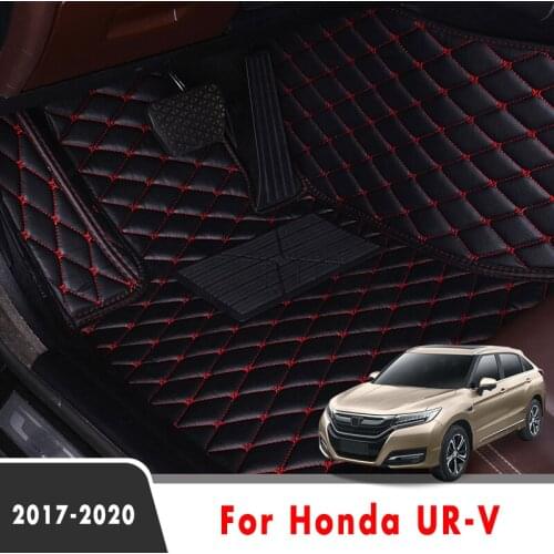 For Honda UR-V 2020 219 2018 217 Car Floor Mats Custom Leather Carpets Waterproof Auto Accessories Decoration Protector Covers