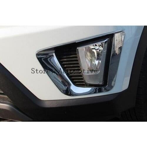 For Hyundai Creta ix25 2014 2015 2016 2017 Chrome Front Rear Reflector Fog Light Lamp Cover Trim Foglight Bumper Molding Garnish