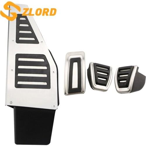 Car Styling Sport Fuel Brake Dead Pedal Cover Set for Seat Leon 5F MK3 for Skoda Octavia A7 for VW Golf 7 RHD Auto Accessories