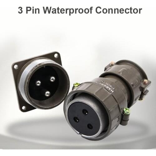 HAOGNCN P40 3 Pin IP67 Electronic M40 Waterproof Female Connector Mil-spec Mechanical Arm Car Medical Water Conservancy Project