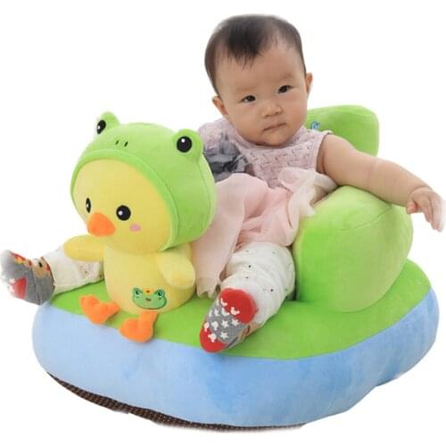 Fancytrader Cartoon Kids Sofa Animals Hippo Elephant Cat Rabbit Penguin Monkey Pig Panda Plush Baby Chair 50cm x 45cm 10 Models