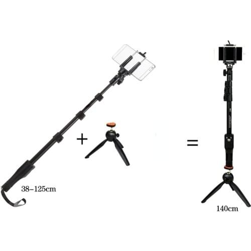 Photo YUNTENG 1288 Extendable Selfie Monopod With Bluetooth Remote+228 Tripod Phone Holder