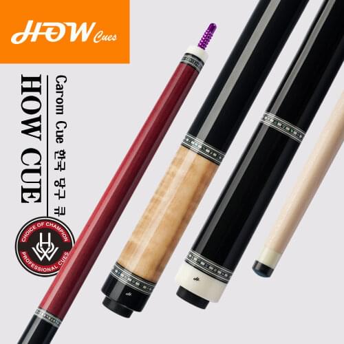 HOW Carom Cue 142cm 3C Shaft 12mm Tip Billiard Korean 3 Cushion Cue 3/8*8 Radial Joint Adustable Weight Hand inlay Carom Cue Kit