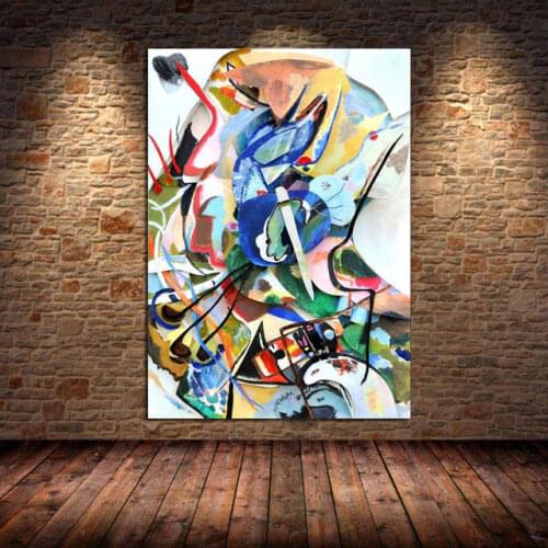 Cuadros Abstract Wassily Kandinsky-Composition VII Canvas Painting Poster and Print Wall Art Picture for Living Room Wall Decor