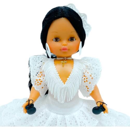 Doll 35 cm Folk craft dress regional typical Andalusian flamenca trianera Triana. Made in Spain. Similar Nancy