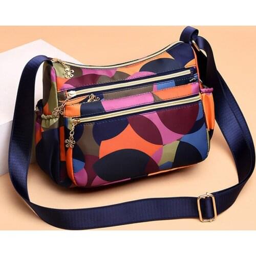 Fashion Women Oxford clothShoulder Bag Messenger Crossbody Bags Multi-pocket Purse Handbag Female Casual Handbag Travel Bags