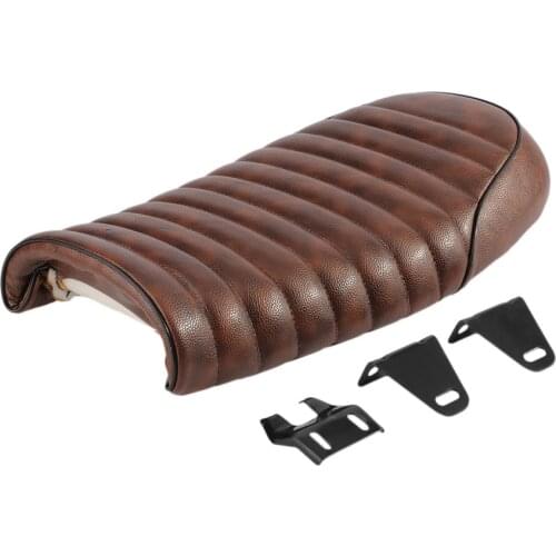 Motocycle Seat Covers Cafe Racer Seat Waterproof Leather Padded with Sponge for CG Series for Hot Black/Coffee