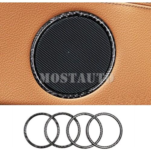 For BMW X3 F25 2011-2017 X4 F26 2014-2017 Carbon Fiber Car Door Speaker Trim Cover 4pcs Car Accessories Interior Car Decor