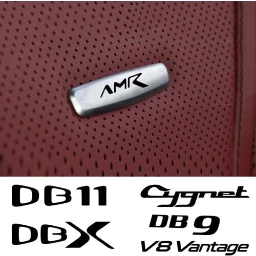 Car Chair Seat Sticker Front Seat Tuning Badges Metal For aston martin AMR CYGNET DBS RAPIDE V8 VANTAGE ZAGATO Car Accessories