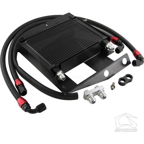 25 ROW BOLT ON OIL COOLER KIT UPGRADE Fit FOR B M W 3 SERIES 335I E90 E92 N54 BLACK