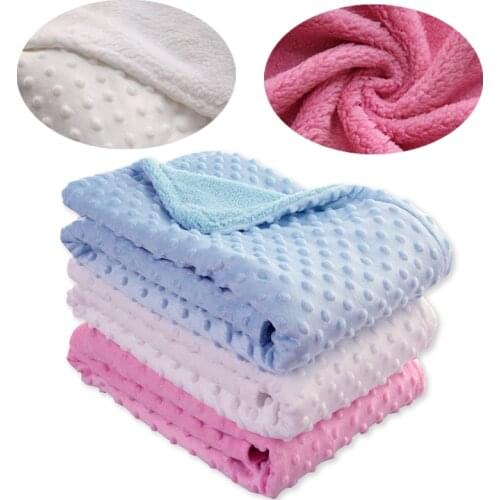 Baby Blanket Swaddling Newborn Baby Diapers Thermal Soft Fleece Blanket Solid Bedding Set Cotton Quilt Bath Newborn Products