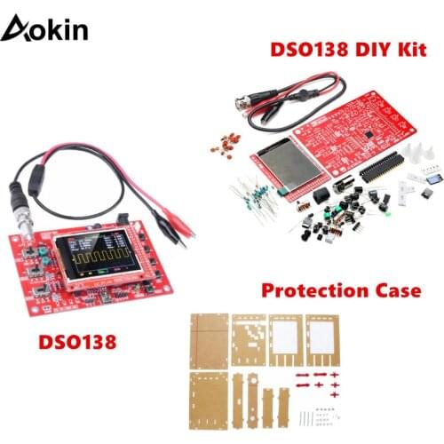 Oscilloscope DSO138 Red Digital Electronice 2.4" TFT Pocket-size Kit Parts Handheld With Display