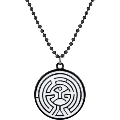 Westworld Necklace Maze Necklace Pendant Round Metal Charms Necklace Women Men Fashion Jewelry Creative Accessories