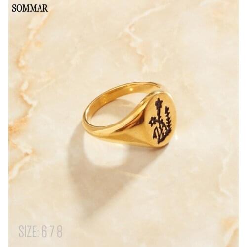 SOMMAR Xmas Gift Gold Filled size 6 7 8 Gentlewoman Knuckle Rings wildflowers Little daisy prices in euros men jewelry