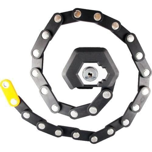 MTB Road Bicycle Foldable Lock E-Bike Chain Lock High Security Anti-Theft Electric Scooter Folding Bike Lock