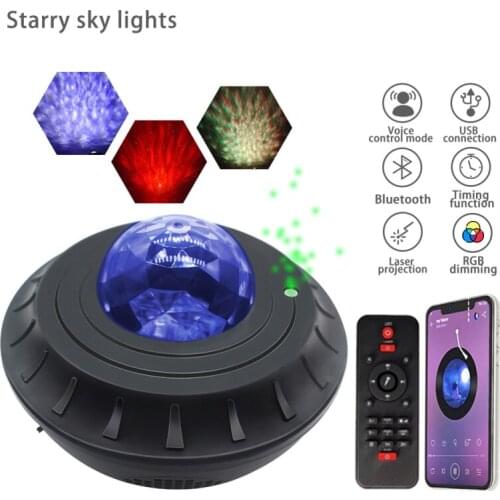 LED Star Galaxy Projector Ocean Wave Night Light Rotate Sky USB Projector Luminaria Decoration Bedroom Lamp Gifts Room Decor