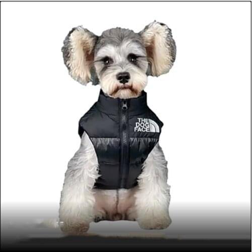 Dog Warm Thick White Duck Down Vest The Dog Face Winter Puppy Pet Luxury Designer Dog Clothes for Small Medium Dog Dog Jacket
