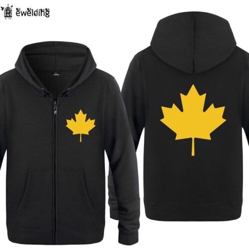 Zipper Hoodies Men Canada or Toronto Maple Leaf Mens Hoodie Hip Hop Fleece Long Sleeve Mens Jacket Sweatshirt Moleton Masculino