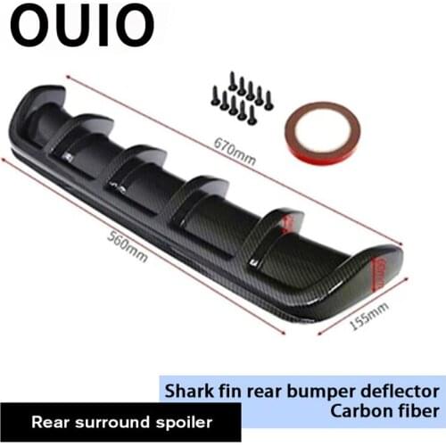 OUIO Universal Car Rear Bumper ABS Stickers Accessories for Abarth Fiat BMW E60 E36 E34 E90 F30 F10 F20 Mercedes Benz W203 W204