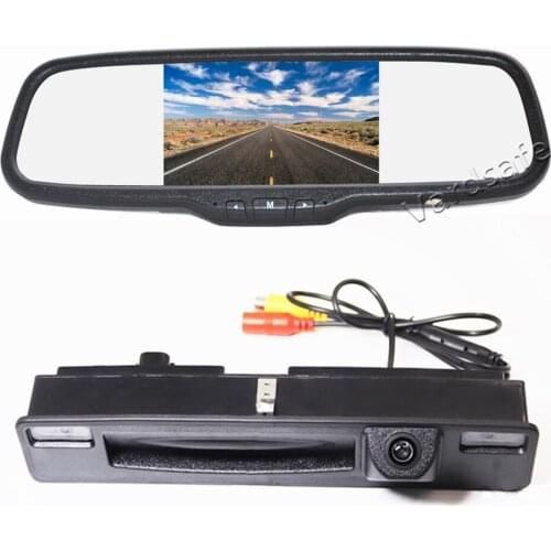 Vardsafe VS339C 5 inch Clip-on Rear View Mirror Monitor & Trunk Handle Parking Rear View Camera for Ford Focus 2015 2016 2017