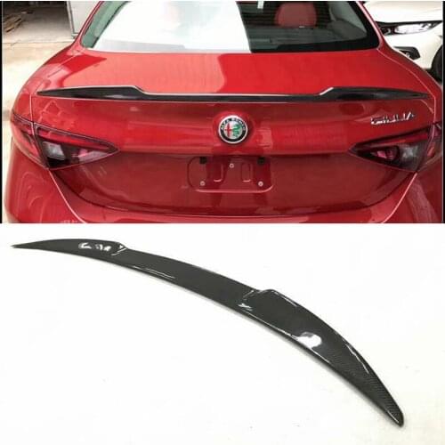 Fit For Alfa Romeo Giulia 2017 2018 Carbon Fiber M4 Style Exterior Rear Spoiler Tail Trunk Lip Boot Wing Decoration Car Styling