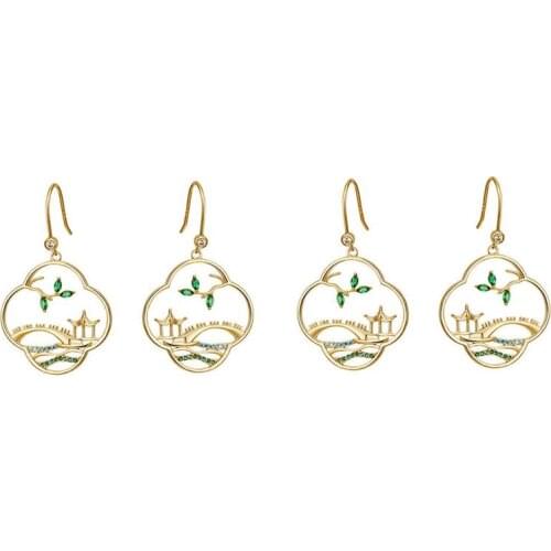 2 Pairs Retro Vintage Statement Earrings Round Hoop Earrings Long Dangle Earrings for Women Wedding Party Gift