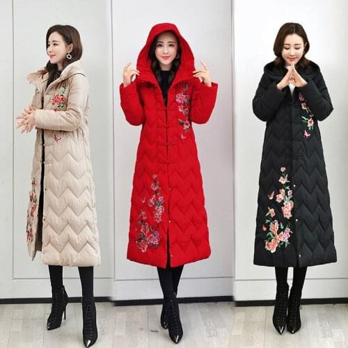 Women Filling Cotton Long Coats Autumn And Winter Casual Style Woman Parkas Female Outwear And Overcoats