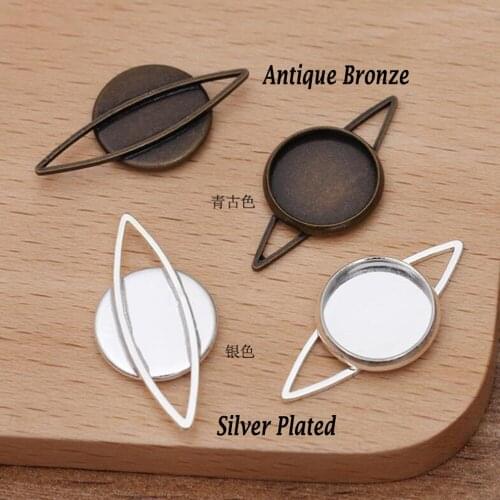 100pcs silver plated antique bronze 12mm tray 28mm horse eye bezel blank pendant base cabochon settings