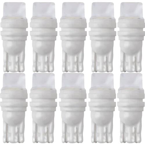 10X T10 W5W Ceramics 3D LED Waterproof Wedge Licence Plate Lights WY5W Turn Side Lamp Car Reading Dome Light Auto Parking Bulb