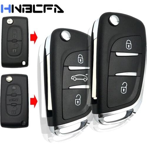 2/3 Buttons Modified Remote key shell Fob For Peugeot 307 308 306 207 407 607 Citroen C2 C4 C5 C8 Berlingo Picasso CE0523/CE0536